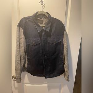 7 for all mankind mixed materials trucker jacket